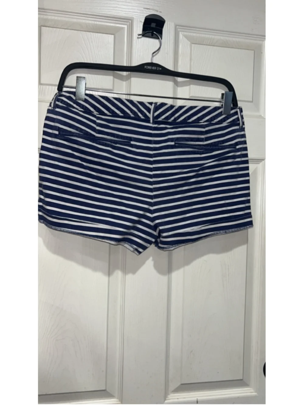 Women's Old Navy Blue White Striped Pixie Shorts Size 12